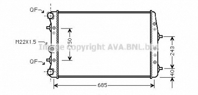 AVA QUALITY COOLING sa2010 -  Радиатор, охлаждение двигателя